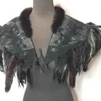 Fabulous Leather & Fur Shrug