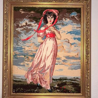 Pinkie Lady Needlepoint