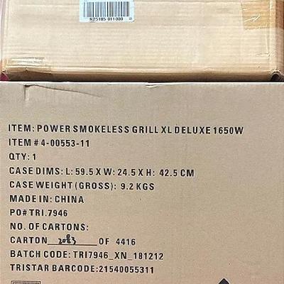 Power Smokeless Grille XL Deluxe And 12” Cast Iron Griddle