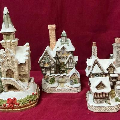 David Winter Cottages At Home Comfort & Joy, St Stephen, Scrooge, Mr. Fang