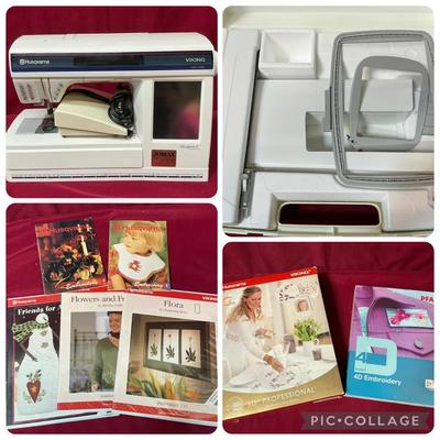 Viking Husqvarna Designer I Sewing & Embroidery Machine w/ Attachment & Patterns