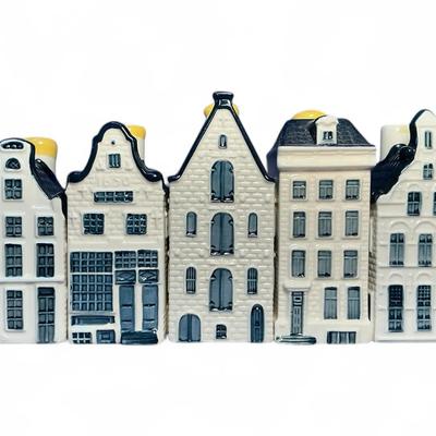 Delft Bols KLM Airlines Miniature Houses - Lot of 5 (BMO3)