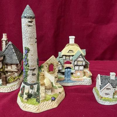 David Winter Cottages Gatekeepers, Irish Round Tower, Ctoswold Cottage, Wishing Falls
