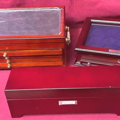 Coin Display Cases (3) - Stamps, Silver Dollars, Quarters