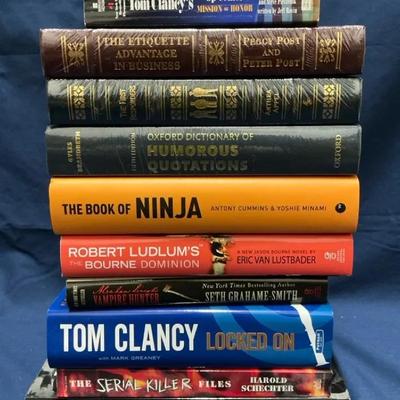 Assorted Books incl. Easton Press, Tom Clancy, Book of Ninja, & More