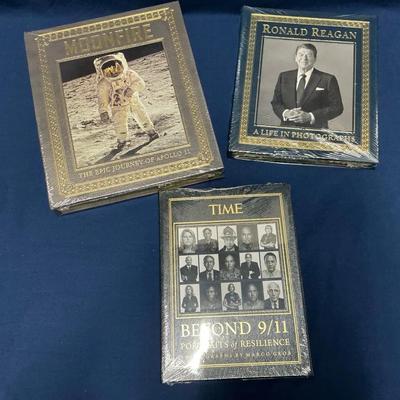 Easton Press History Books Apollo 11, 9/11, Ronald Reagan