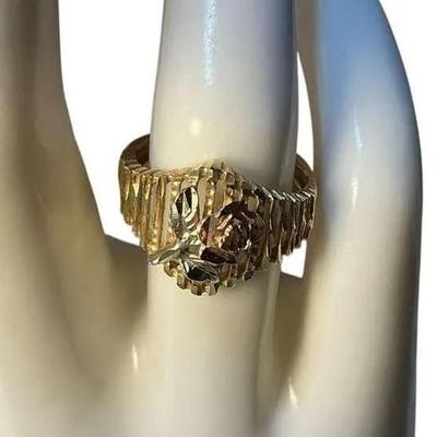 14k Gold Tricolor Rose Ring (Size 6.25) (2.72 Grams)