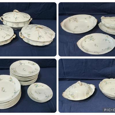 Theodore Haviland Limoges Blue Floral China
