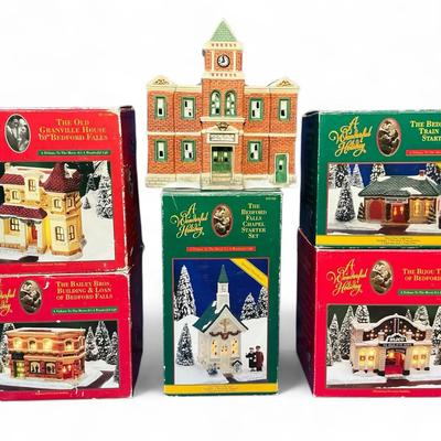 A Wonderful Holiday Porcelain Buildings - Train Station, Chapel, School & More