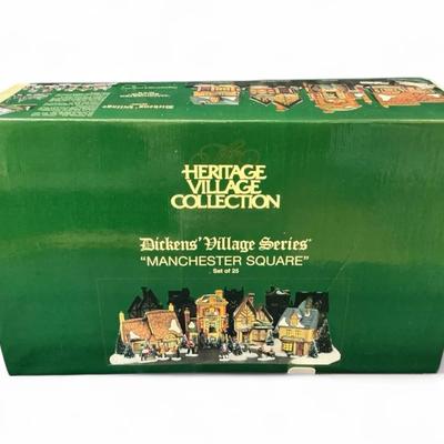 Dept 56 Heritage Village Dickens Village Series Manchester Square (Set of 25)