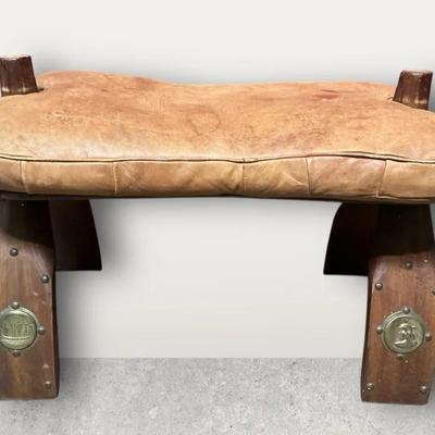 Antique Egyptian Camel Saddle 15.5"h x 15"w x 24"L