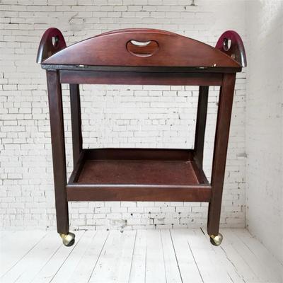 Bombay Company Dark Finish Butler Table Serving Cart 33.25"h x 17.75"w x 27.75"L