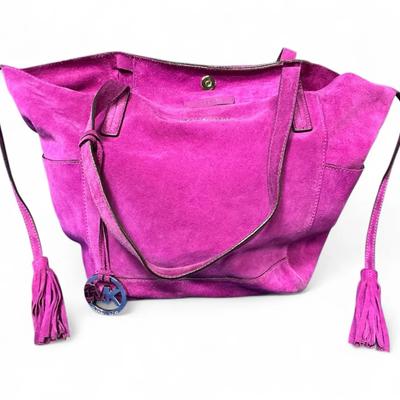 Michael Kors Fuschia Suede Shoulder Bag