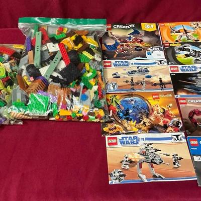 Large Lego Pieces And Parts Lot With Numerous Instruction Booklets