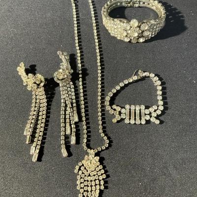 Vintage Crystal Jewelry Unmarked