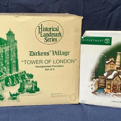 Dept 56 Dickens Village Tower of London & London Gin Distillery