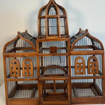 Large Vintage Bird Cage