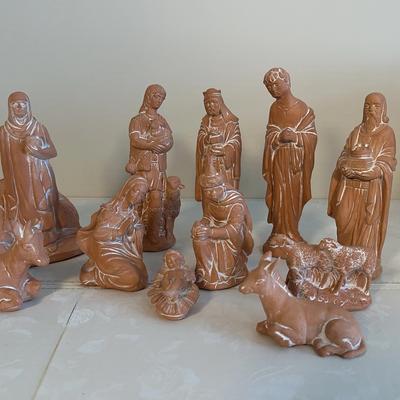 Vintage Clay Nativity