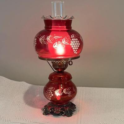 Ruby Victorian Parlor Lamp