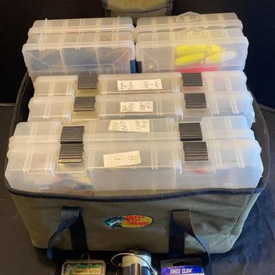 Fishing Tackle with Bass Pro Shop Bag