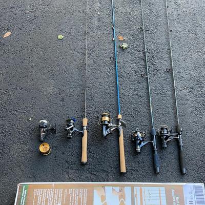 Fishing Rods & Reels With Rod Rack