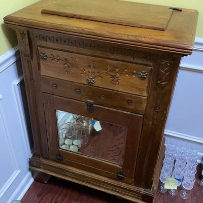 Antique Wood Ice Box
