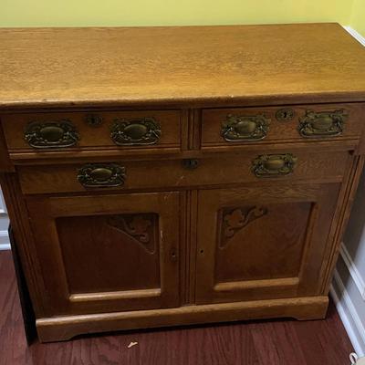 Antique Wooden Sideboard Buffet