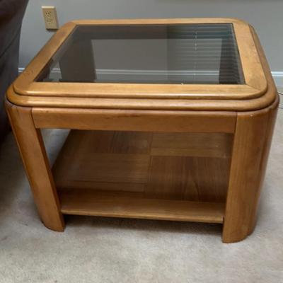 Glass Top Side Table