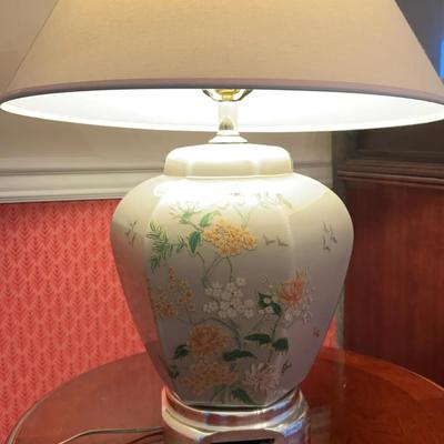 Floral Asian Themed Accent Lamp