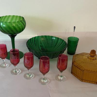 Vintage Colorful Glass