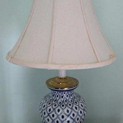 Blue and Gold Ceramic Lamp