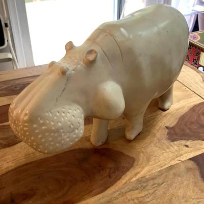 African Carved Stone Hippopotamus