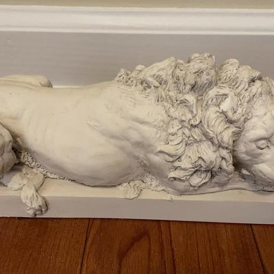 Reproduction Of Rinaldi's Sleeping Lion Plaster Figure