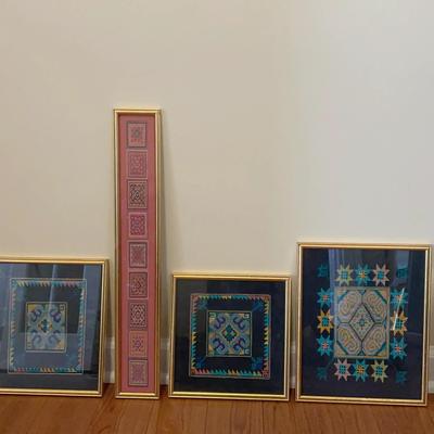 Cambodian Framed Needlepoints