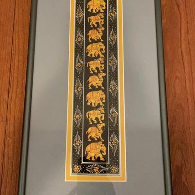 Framed Painted Animals On Silk