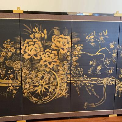 Flower Cart Painting On Silk Panels