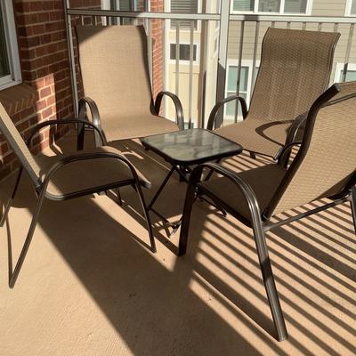 Patio Chairs & Table (5)