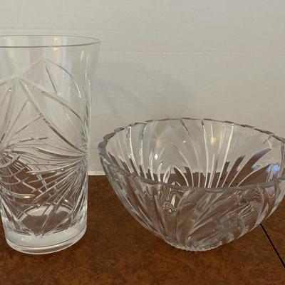 Decorative Glass Vase & Bowl