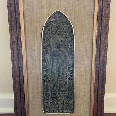 Framed Tai Buddhist Votive Plaque