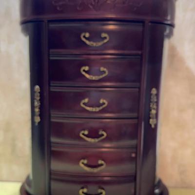 Cherry Finished Jewelry Box