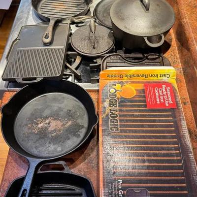Iron Cast Pots And Pans And Griddles