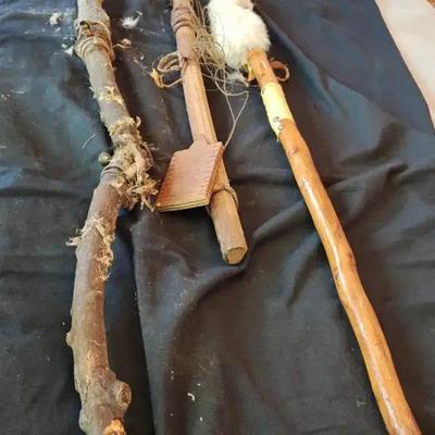 Three Ceremonial Staffs