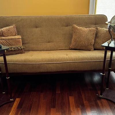 Futon W Side Tables & Decor