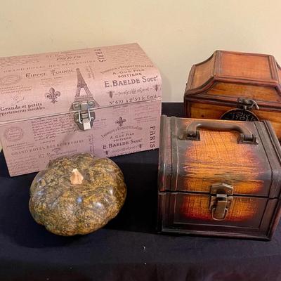 Storage boxes and a Pumpkin!