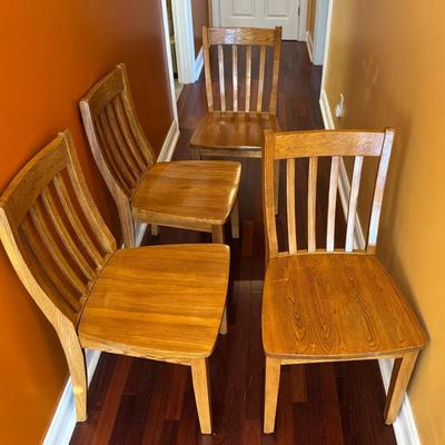 4 Solid Wood Classic Dining Chairs