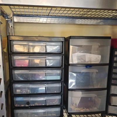 Two Draw Organizers Of Jewelry Making Supplies