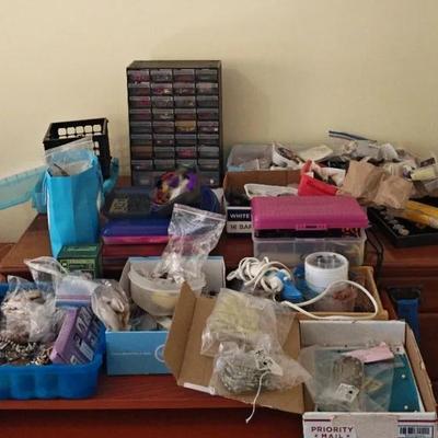 Three Organizers Of Jewelry Making Supplies