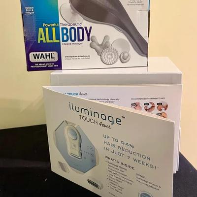 Massager and Iluminage Hair Removal Device