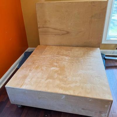 Small Wooden Stage On Wheels