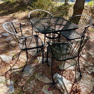 Wrought  Iron Table and 4 Chairs